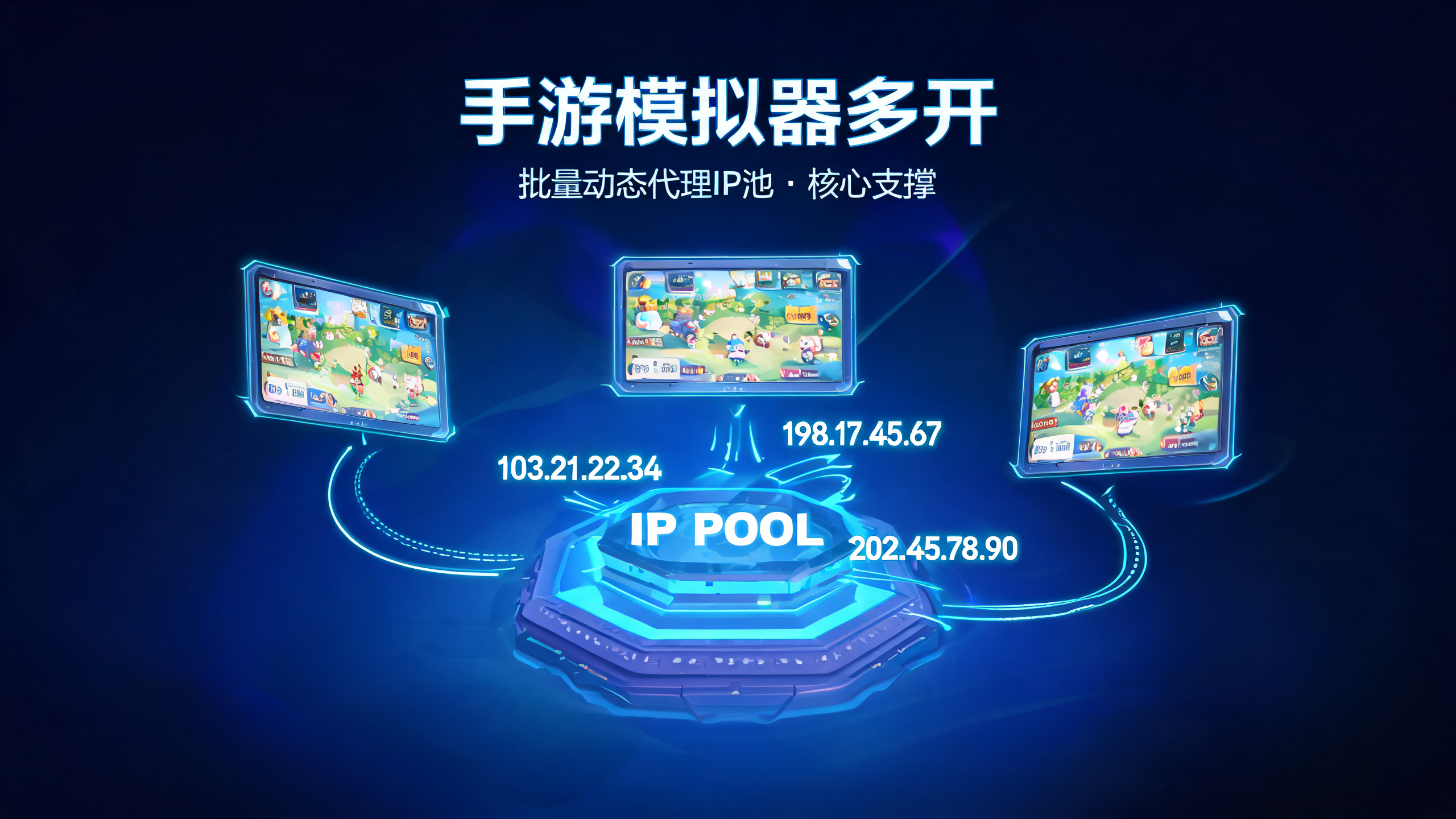 手游模拟器多开需要批量动态代理IP池？